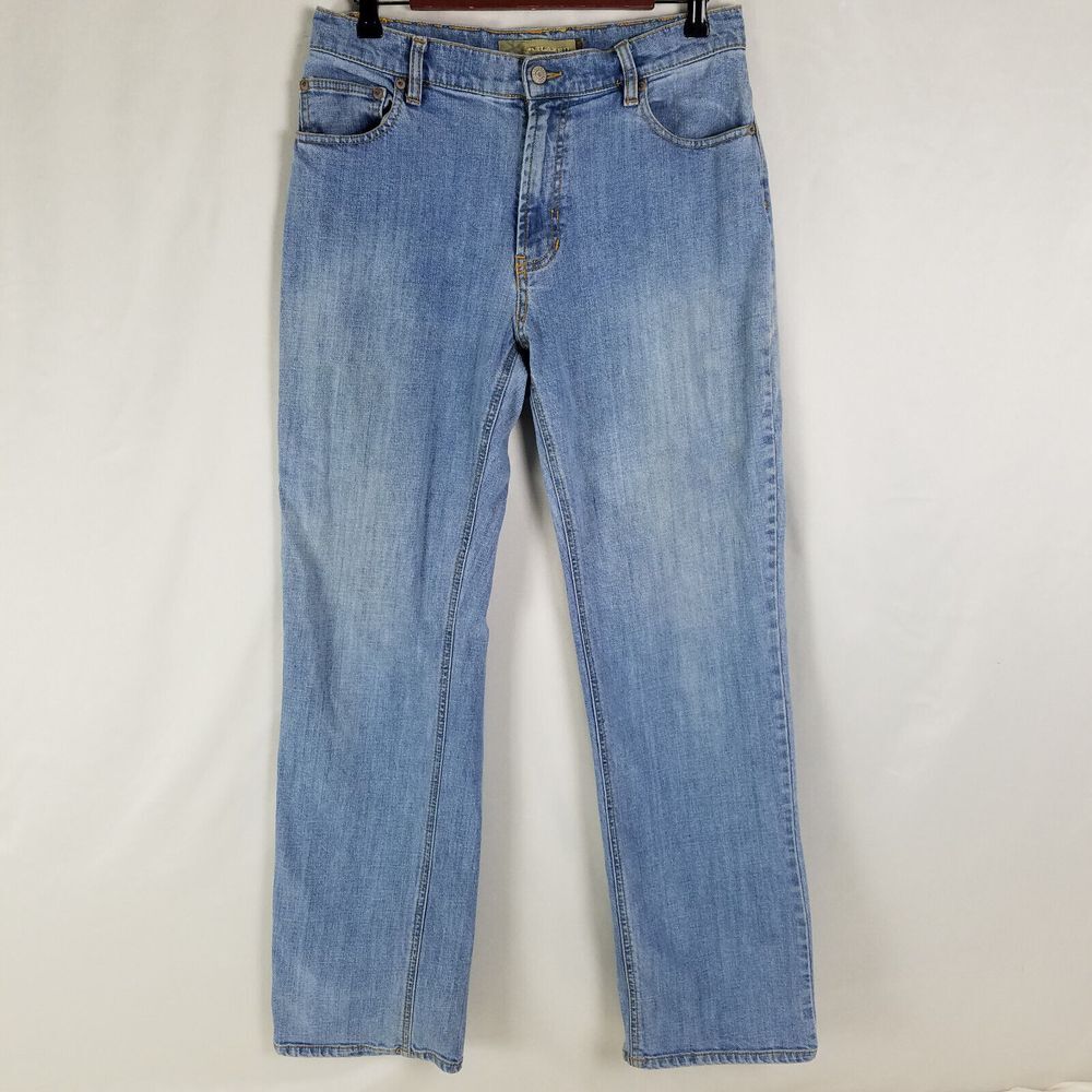 Vintage Old Navy Jeans Womens 12 Long Blue Y2K High Rise Relaxed Straight Denim